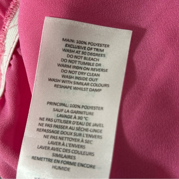 Boohoo Plus Ruffle Wide Leg Jumpsuit Pink Size 28 - Picture 5 of 6